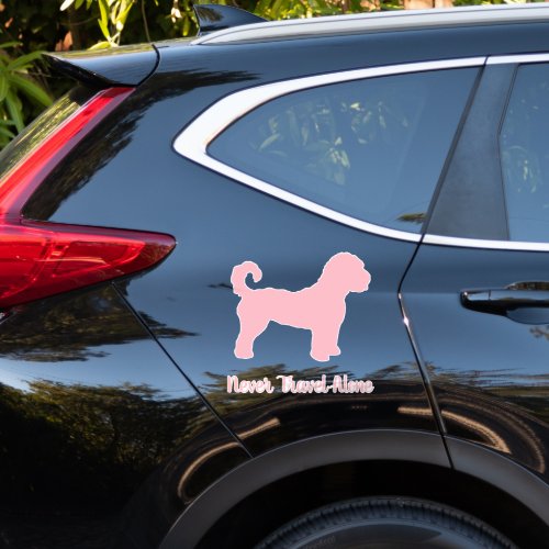 Pink Goldendoodle Dog Car Decal Vinyl Sticker