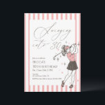 Pink Golf 30th Birthday Party Swinging Into 30 Invitation<br><div class="desc">Celebrate a stylish milestone birthday with this pink golf invitation featuring a chic woman golfer illustration and modern preppy striped border. Perfect for a 30th birthday party, Top Golf celebration, girls golf theme, or country club birthday gathering. A fun and feminine design for golf lovers who want an elegant and...</div>