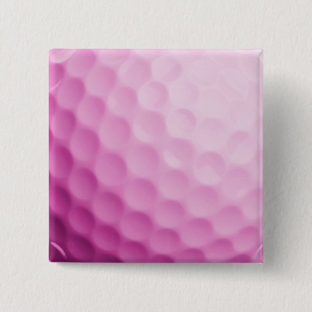 Pink Golf Ball Background Customized Template Button (Front)