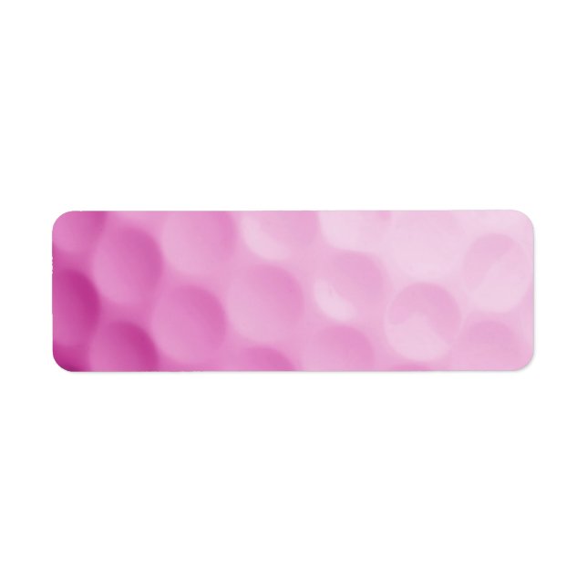 Pink Golf Ball Background Customized Template Label (Front)