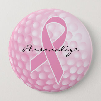 Pink Golf Ball - Cancer Support Pinback Button