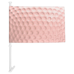 Pink Golf Ball Ladies Golf Car Flag