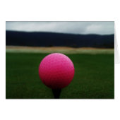 Pink Golf Ball on a mountain golf course (Front Horizontal)
