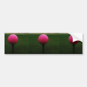 Pink Golf Ball on a mountain golf course Bumper Sticker