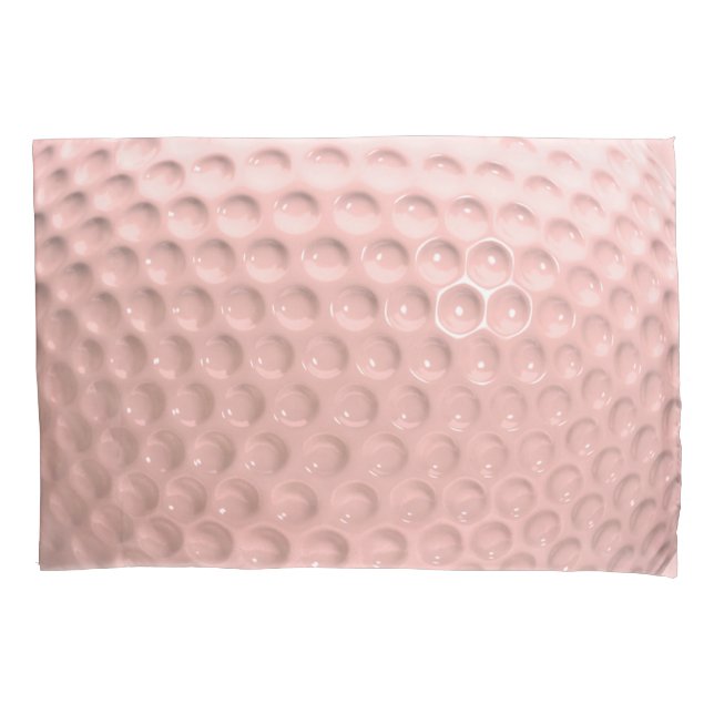 Pink Golf Ball Pillow Case (Front)