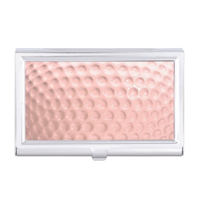 Pink Golf Ball Sport Business Card Holder (Front)