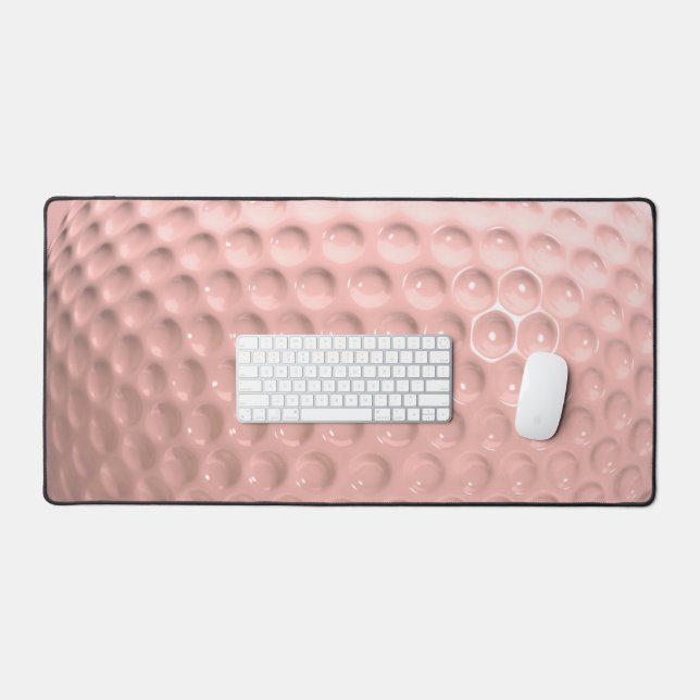 Pink Golf Ball Sport Desk Mat (Keyboard & Mouse)