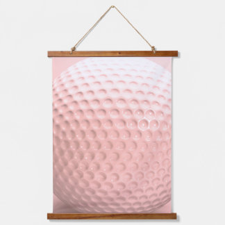 Pink Golf Ball Sport Hanging Tapestry