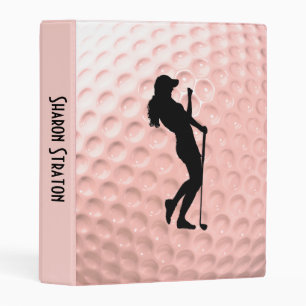 Pink Golf Ball Sport Mini Binder