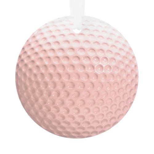 Pink Golf Ball Sport Ornament