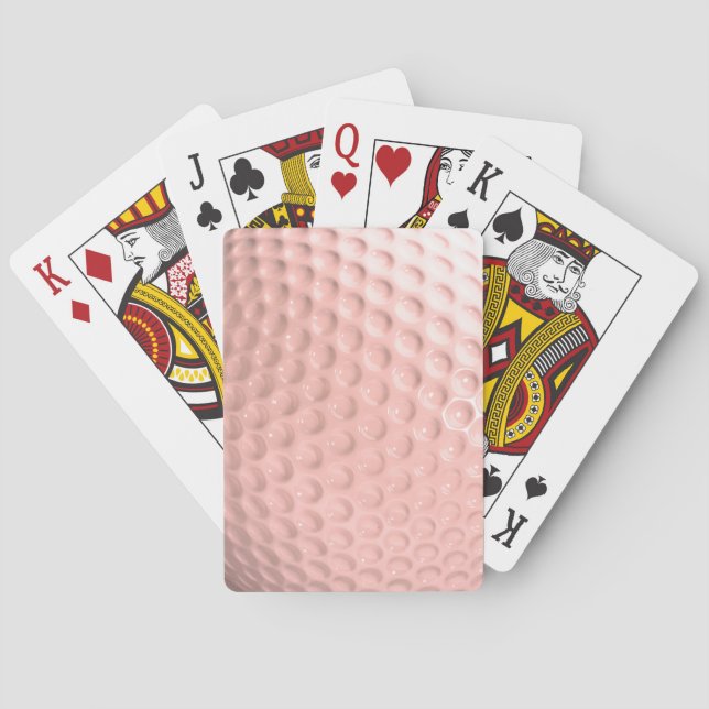 Pink Golf Ball Sport Poker Cards (Back)