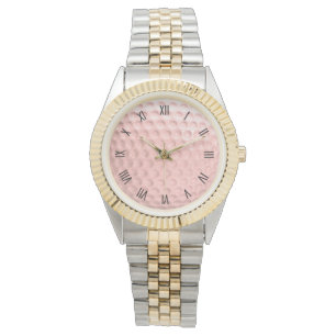 Pink Golf Ball Sport Roman Numerals Watch