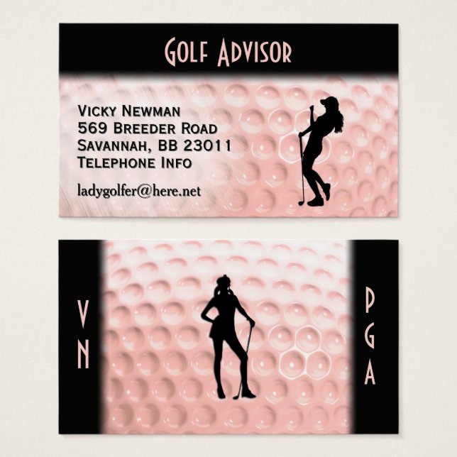 Pink Golf Ball Sports Double Side (Front & Back)