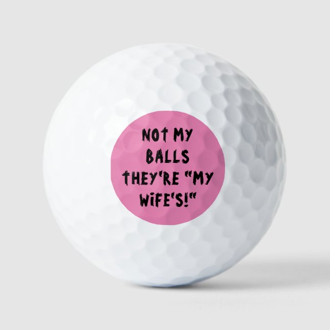 PINK GOLF BALLS, FUNNY FOR HIM GOLF BALLS (Front)