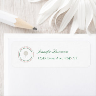 Pink Golf Birthday Return Address Labels