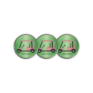 Pink Golf Buggy Design Ball Marker