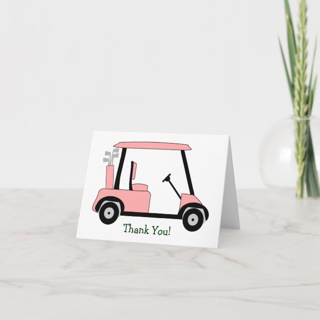 Pink Golf Buggy Thank You (Front)