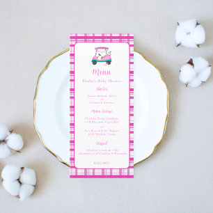 Pink Golf Cart Baby Supplies Baby Shower Menu