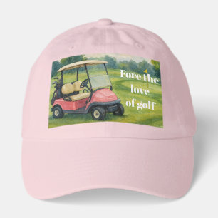 Pink Golf Cart Slogan Golfers  Hat