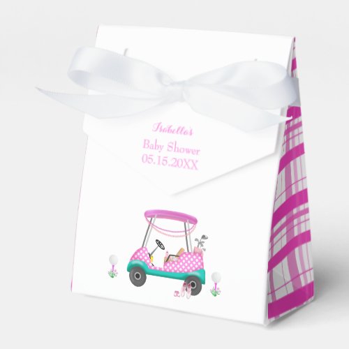 Pink Golf Cart With Baby Shower Thank You Favor  Favor Boxes