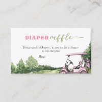 Pink Golf Girl Baby Shower Diaper Raffle 