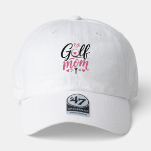 Pink Golf Mom Heart Ball Calligraphy 47 Brand Hat