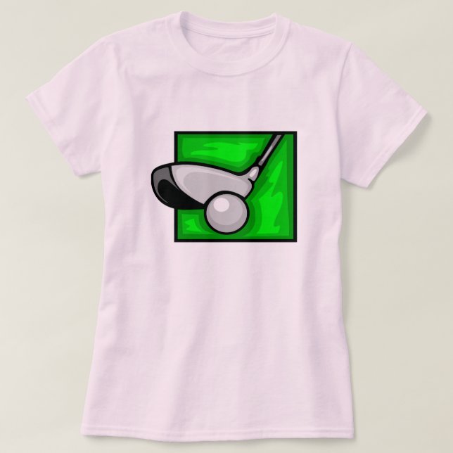 Pink Golf T-Shirt (Design Front)