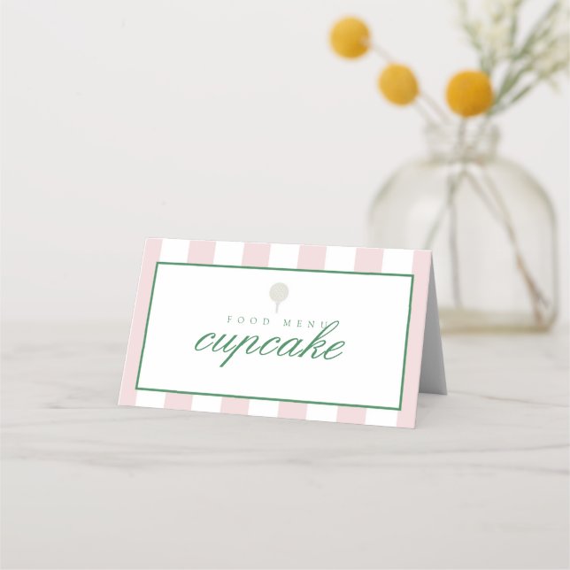 Pink Golf Tent Menu Cards (Front)