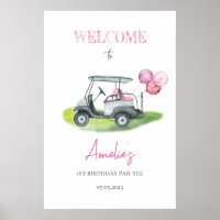 Pink Golf Theme Welcome
