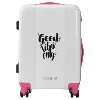 Pink Good Vibes Only Luggage