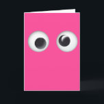 Pink Googly Eyes Happy Birthday Card<br><div class="desc">A pink googly eyes birthday card,  which you can personalize inside with the birthday recipient's name. Please note the eyes are a design and not actual googly eyes. A cute pink birthday card for kids.</div>