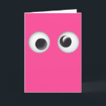 Pink Googly Eyes Happy Birthday Card<br><div class="desc">A pink googly eyes birthday card,  which you can personalize inside with the birthday recipient's name. Please note the eyes are a design and not actual googly eyes. A cute pink birthday card for kids.</div>