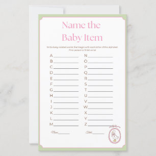 Pink Goose Baby Shower Name That Baby Item Game