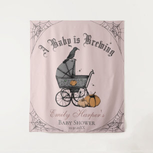Pink Gothic A Baby is Brewing Baby Shower Backdrop