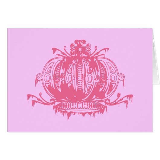 Pink Gothic Decayed Crown Cards (Front Horizontal)
