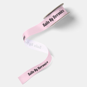 Pink Gothic Nails Salon Branded Ribbon
