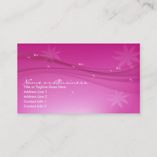 Customizable pink grace business cards