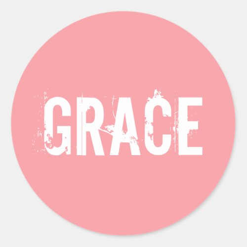 Pink Grace Classic Round Sticker