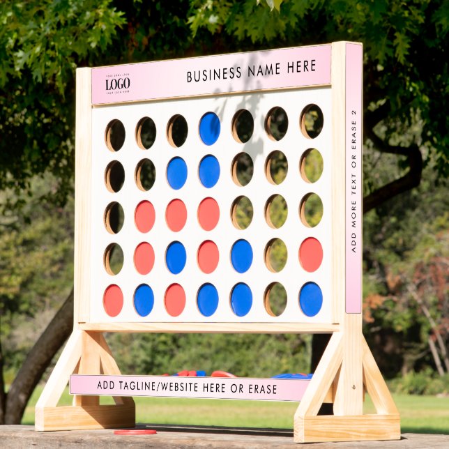 Pink Gradient Custom Business Logo Party Game  Fast Four (Lawn)