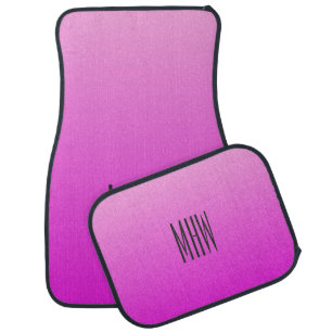 Pink Gradient custom monogram car floor mats