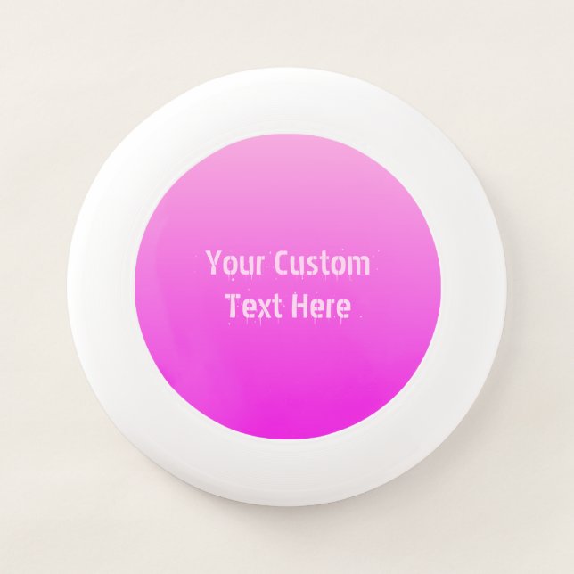 Pink Gradient custom text frisbee (Front)