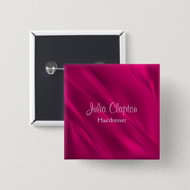 Pink gradient diagonal lines button (Front & Back)