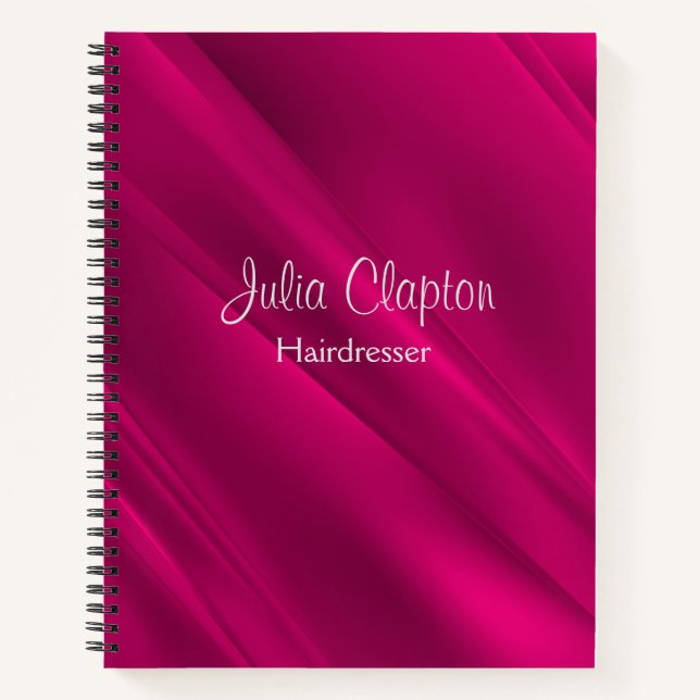 Pink gradient diagonal lines notebook (Front)