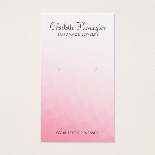 Pink Gradient Earring Jewelry Display Card (Front)