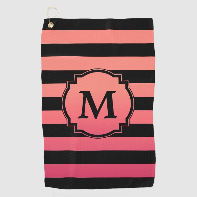 Pink Gradient Golf Towel (Front)