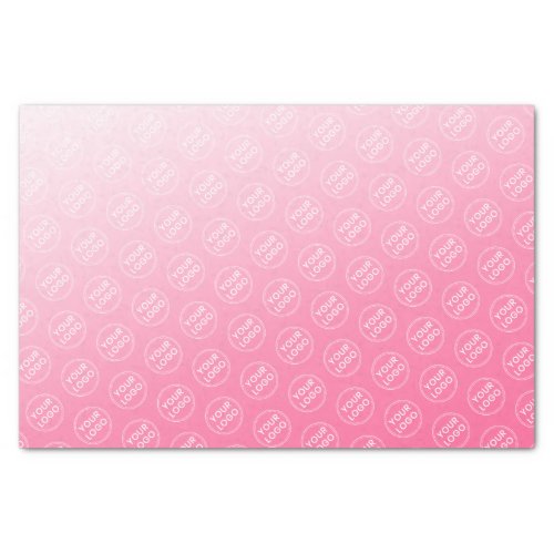Pink gradient logo tissue paper business packaging