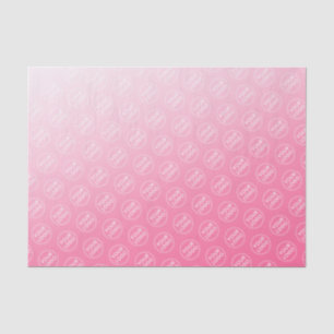 Pink gradient logo tissue paper business packaging