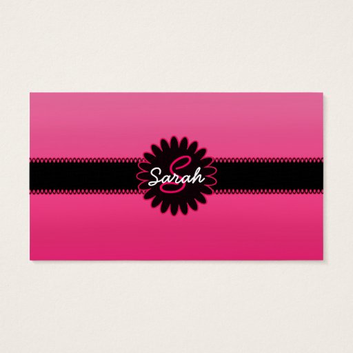 Customizable Pink Gradient Monogram Business Card Template