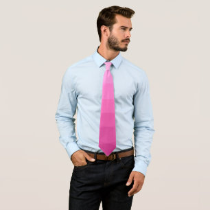 Pink Gradient Polygonal Neck Tie