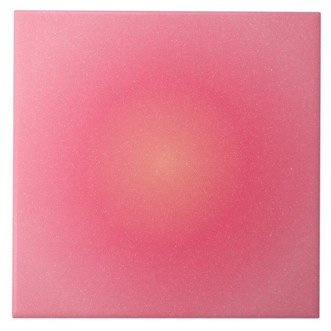 Pink Gradient Sparkle Ceramic Tile (Front)